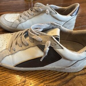 ShuShop Salma Women's Cream and Brown Sneakers